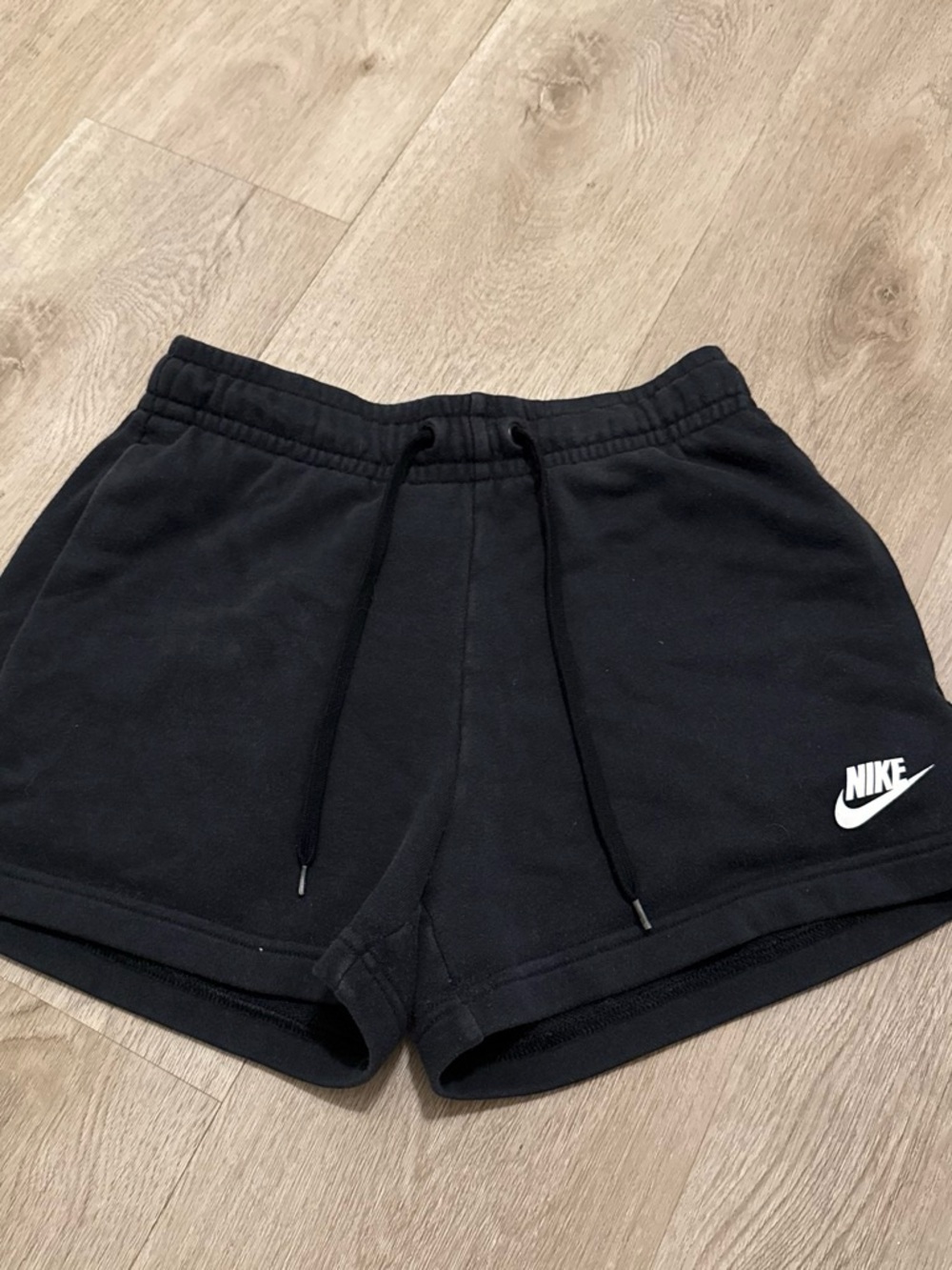 Nike Black Women's Athletic Drawstring Shorts with Logo